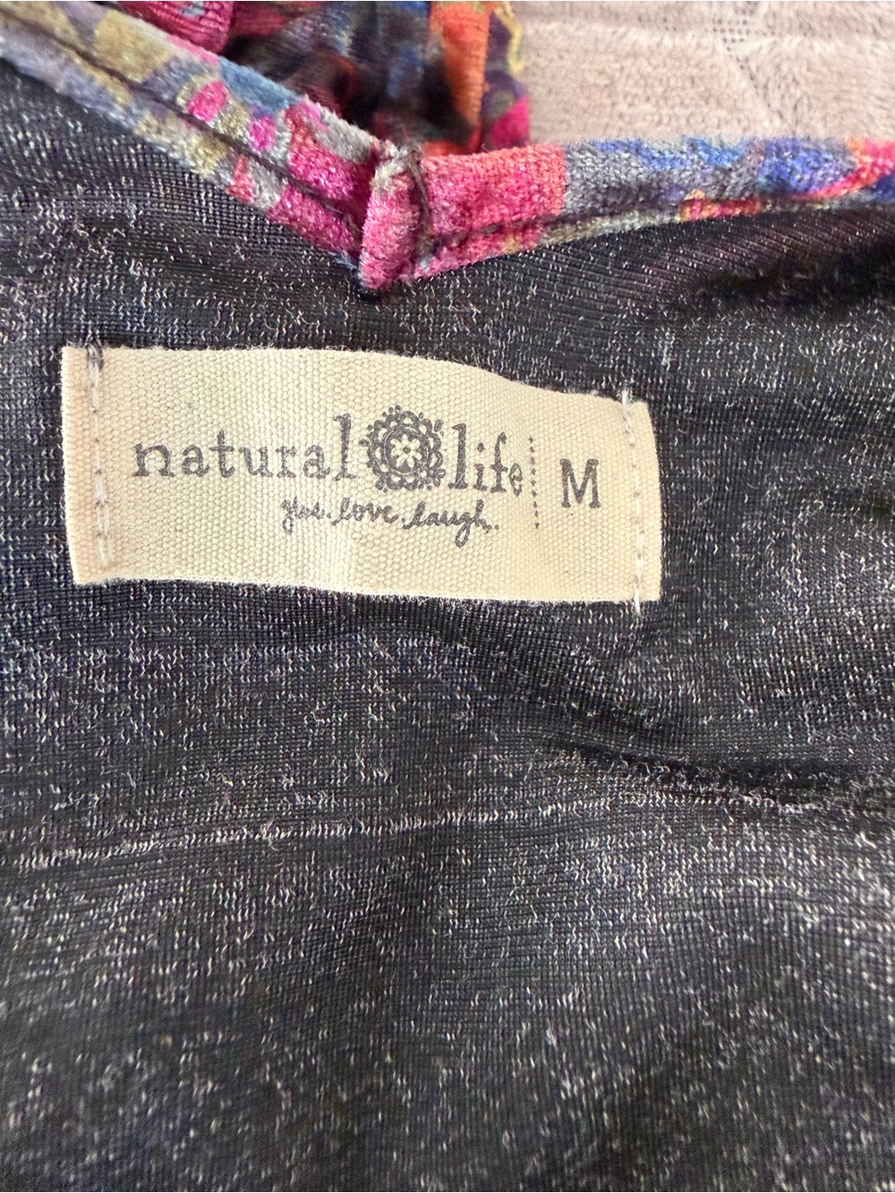 Natural Life Gracie Velvet Slip Dress Dark Floral Garden Boho Dark Romantic M - Picture 4 of 7